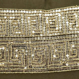 Glam Olive with Gold Sequins Lumbar Throw Pillow - Homeroots - Flyclothing LLC
