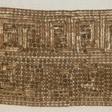 Glam Beige with Golden Sequins Lumbar Throw Pillow - Homeroots - Flyclothing LLC