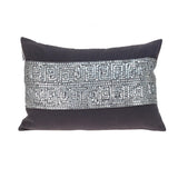 Glam Gray with Silver Sequins Lumbar Throw Pillow - Homeroots