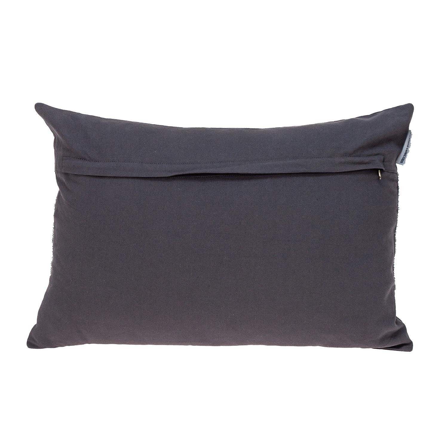 Glam Gray with Silver Sequins Lumbar Throw Pillow - Homeroots - Flyclothing LLC