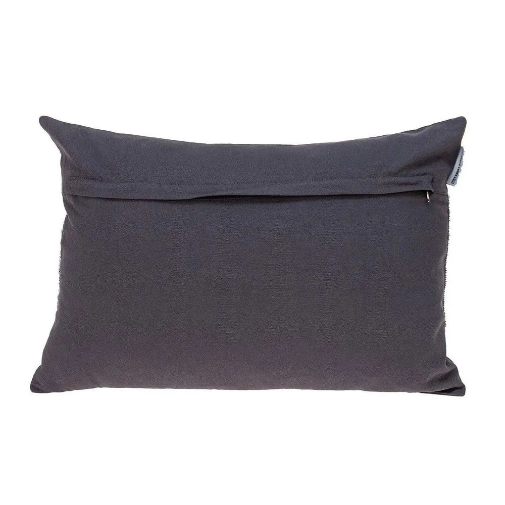 Glam Gray with Silver Sequins Lumbar Throw Pillow - Homeroots - Flyclothing LLC