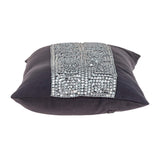 Glam Gray with Silver Sequins Lumbar Throw Pillow - Homeroots - Flyclothing LLC