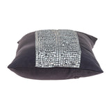 Glam Gray with Silver Sequins Lumbar Throw Pillow - Homeroots