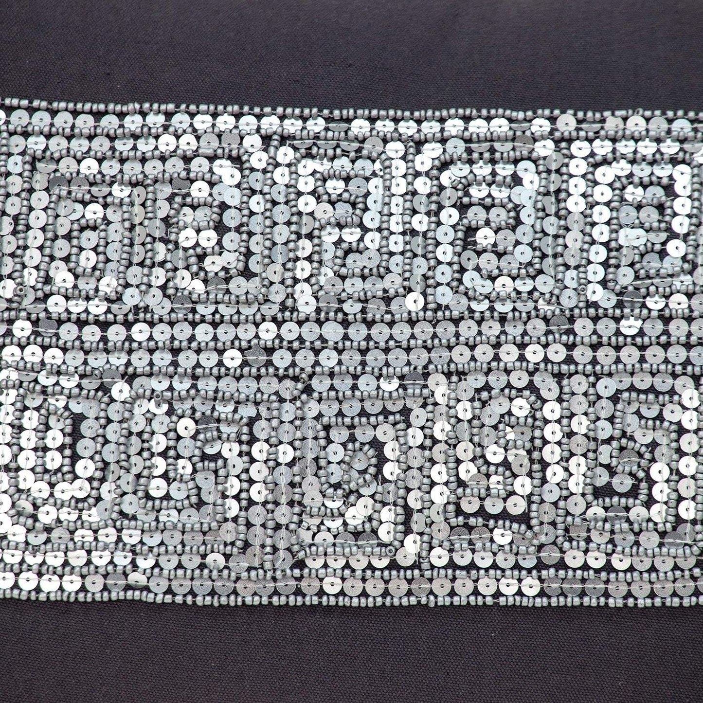 Glam Gray with Silver Sequins Lumbar Throw Pillow - Homeroots - Flyclothing LLC