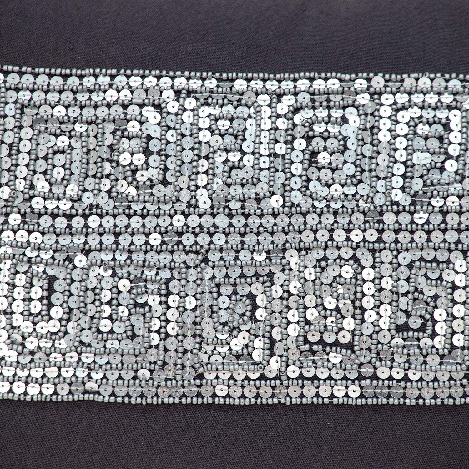 Glam Gray with Silver Sequins Lumbar Throw Pillow - Homeroots - Flyclothing LLC
