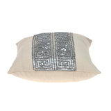 Glam Beige with Silver Sequins Lumbar Throw Pillow - Homeroots