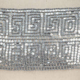 Glam Beige with Silver Sequins Lumbar Throw Pillow - Homeroots - Flyclothing LLC