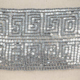 Glam Beige with Silver Sequins Lumbar Throw Pillow - Homeroots - Flyclothing LLC