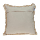 Boho Garland Beige and Khaki Decorative Accent Pillow - Homeroots