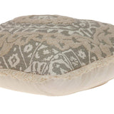 Boho Garland Beige and Khaki Decorative Accent Pillow - Homeroots - Flyclothing LLC