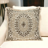 Boho Garland Beige and Brown Decorative Accent Pillow - Homeroots
