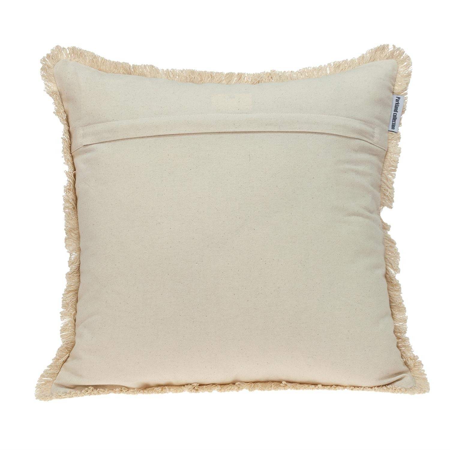 Boho Garland Beige and Brown Decorative Accent Pillow - Homeroots - Flyclothing LLC