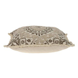 Boho Garland Beige and Brown Decorative Accent Pillow - Homeroots - Flyclothing LLC