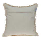 Boho Garland Beige and Dark Brown Decorative Accent Pillow - Homeroots - Flyclothing LLC