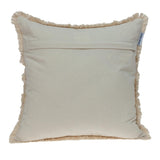 Boho Garland Beige and Dark Brown Decorative Accent Pillow - Homeroots