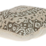 Boho Garland Beige and Dark Brown Decorative Accent Pillow - Homeroots - Flyclothing LLC