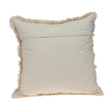 Boho Garland Beige and Gray Decorative Accent Pillow - Homeroots