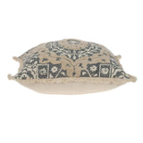 Boho Garland Beige and Gray Decorative Accent Pillow - Homeroots - Flyclothing LLC