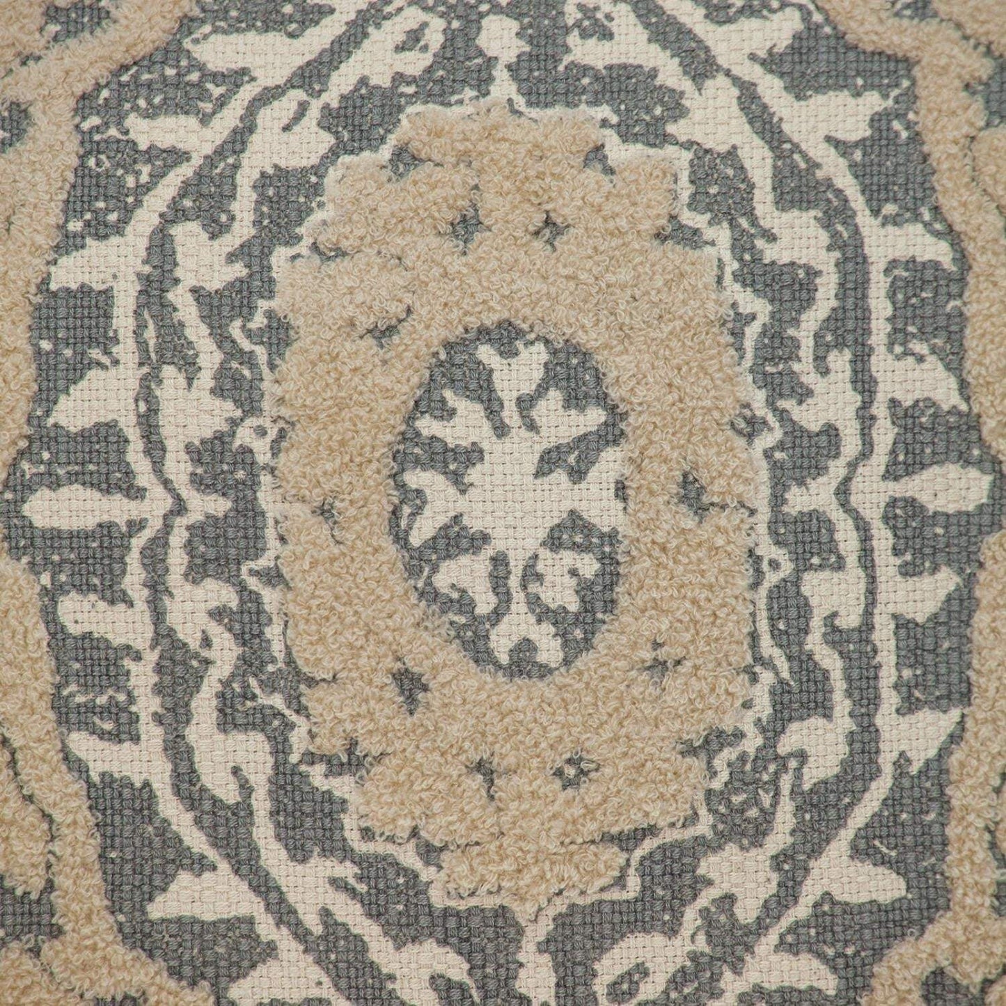 Boho Garland Beige and Gray Decorative Accent Pillow - Homeroots - Flyclothing LLC