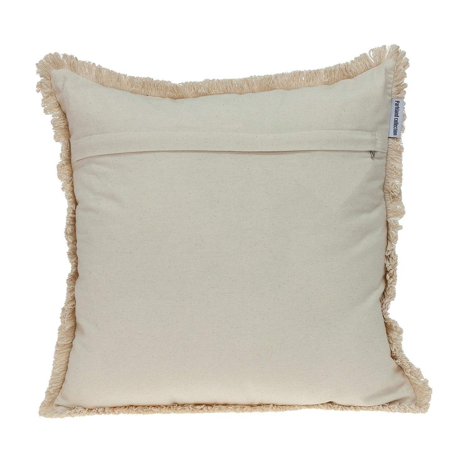 Boho Garland Beige and Navy Blue Decorative Accent Pillow - Homeroots - Flyclothing LLC