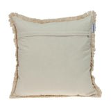 Boho Garland Beige and Navy Blue Decorative Accent Pillow - Homeroots
