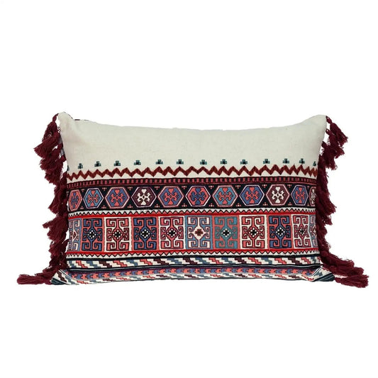14" X 20" MULTICOLOR Cotton Blend Throw Pillow - Homeroots