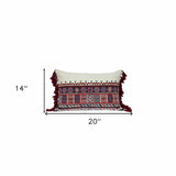 14" X 20" MULTICOLOR Cotton Blend Throw Pillow - Homeroots - Flyclothing LLC