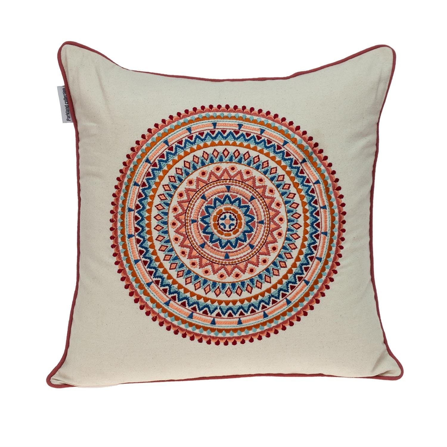 18" X 18" Beige and Blue Abstract Indoor Outdoor Throw Pillow - Homeroots - Flyclothing LLC