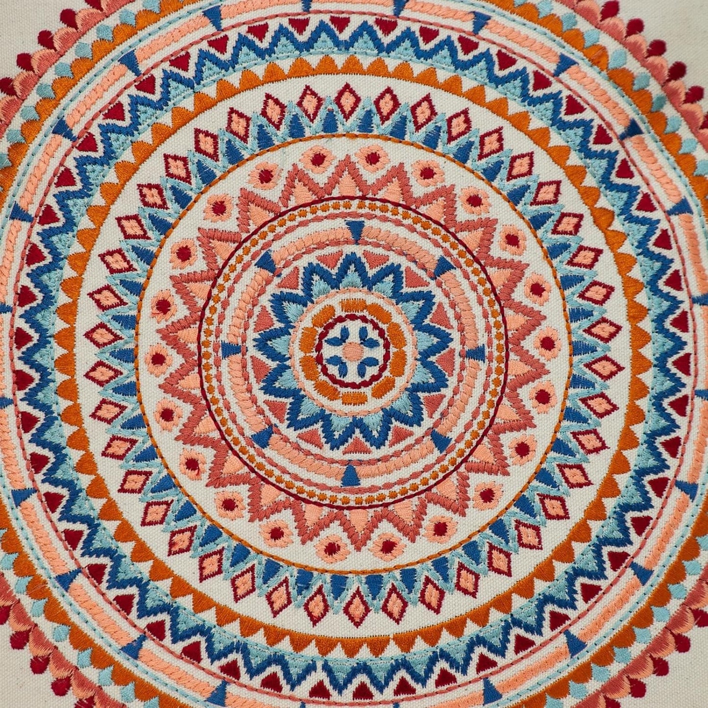 18" X 18" Beige and Blue Abstract Indoor Outdoor Throw Pillow - Homeroots - Flyclothing LLC