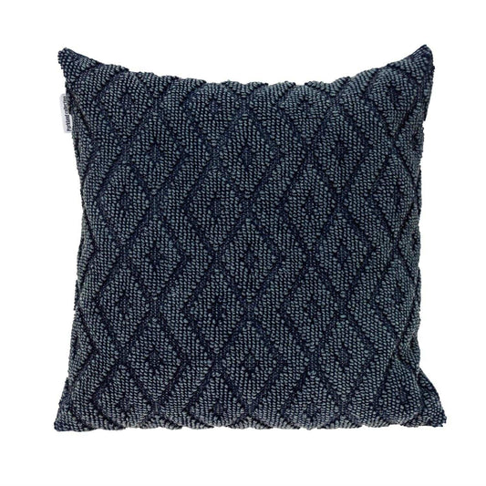 Jacquard Diamond Pattern Decorative Navy Throw Pillow - Homeroots - Flyclothing LLC