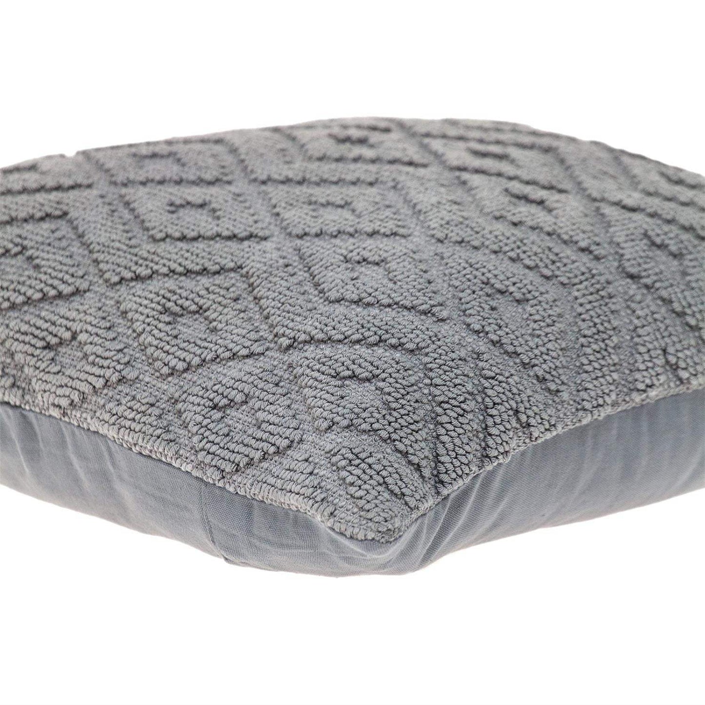 Jacquard Diamond Pattern Decorative Gray Throw Pillow - Homeroots - Flyclothing LLC