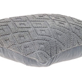 Jacquard Diamond Pattern Decorative Gray Throw Pillow - Homeroots - Flyclothing LLC