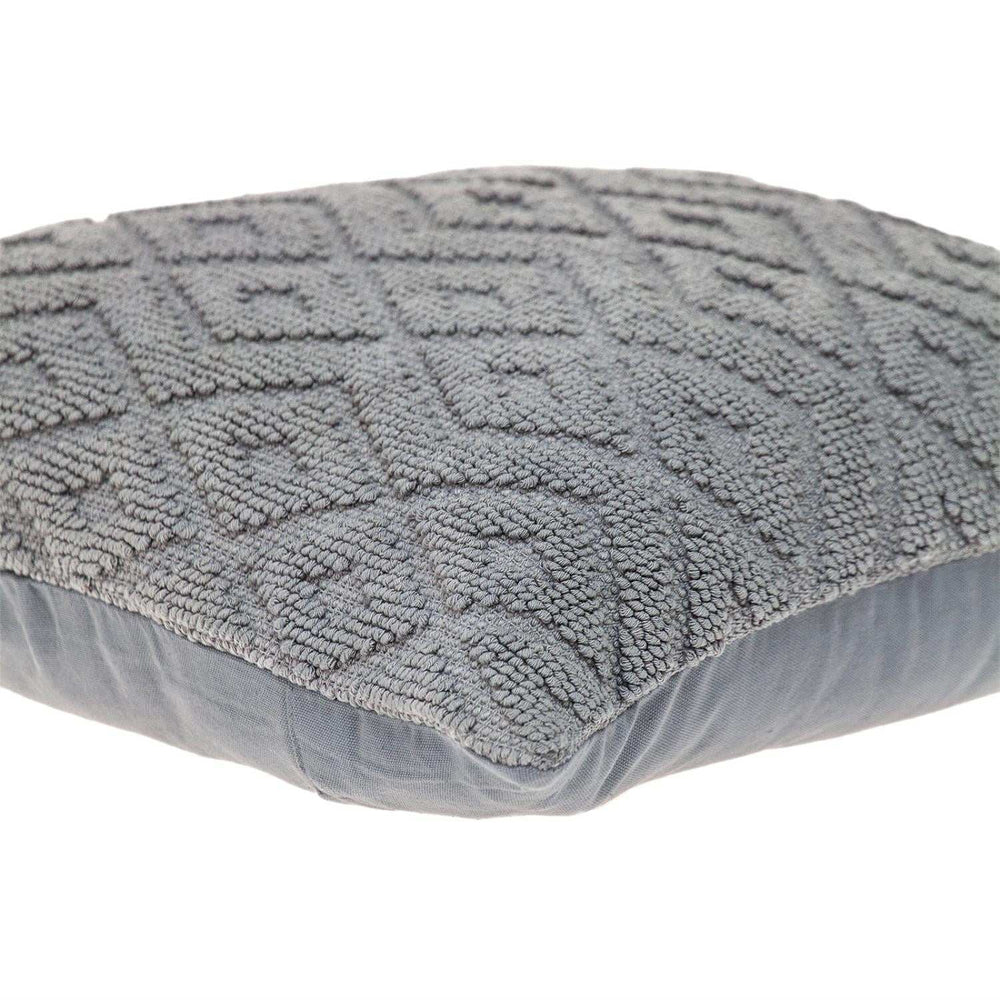 Jacquard Diamond Pattern Decorative Gray Throw Pillow - Homeroots - Flyclothing LLC