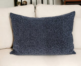 Shimmering Metallic Blue Beaded Luxury Throw Pillow - Homeroots