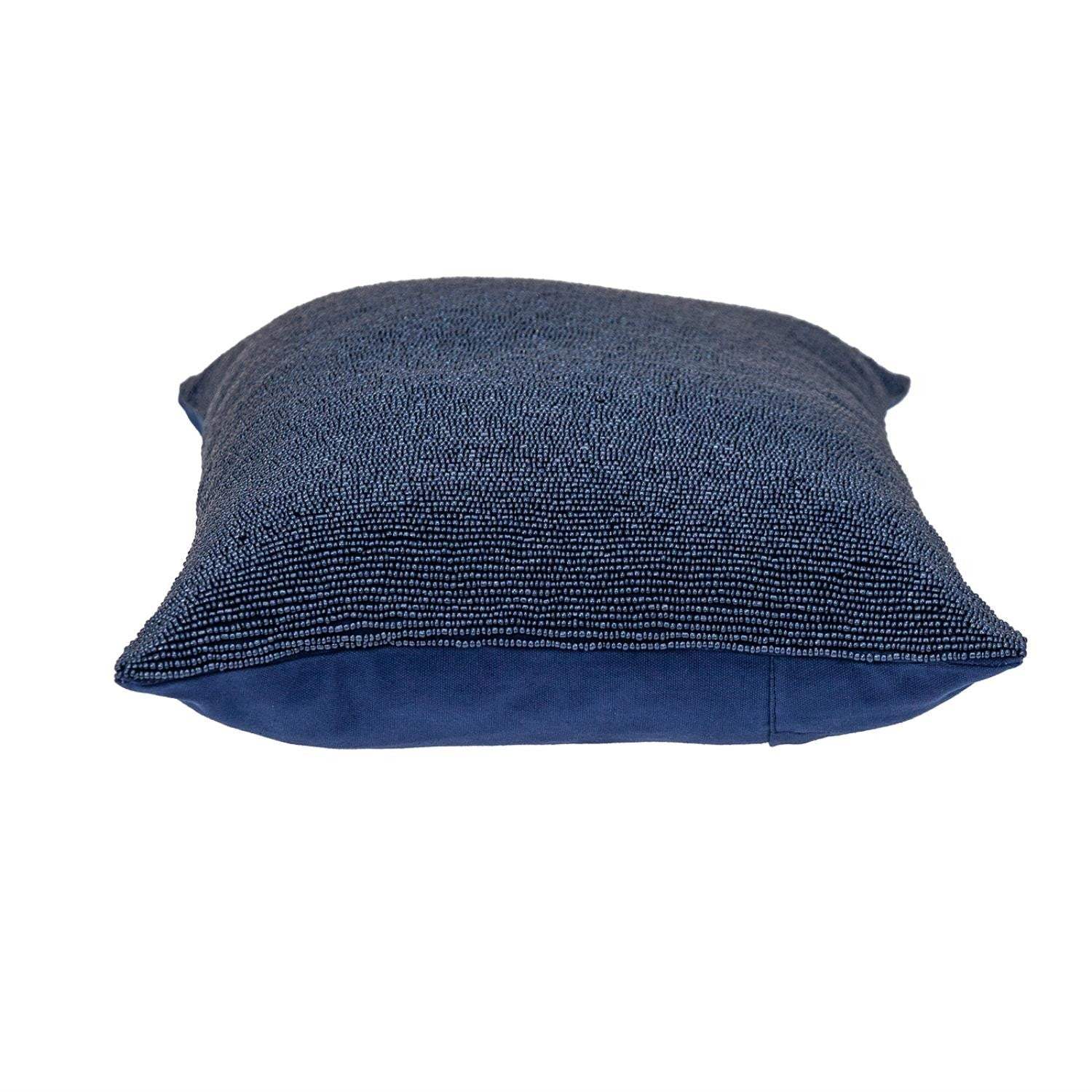 Shimmering Blue Beaded Luxury Throw Pillow - Homeroots - Flyclothing LLC