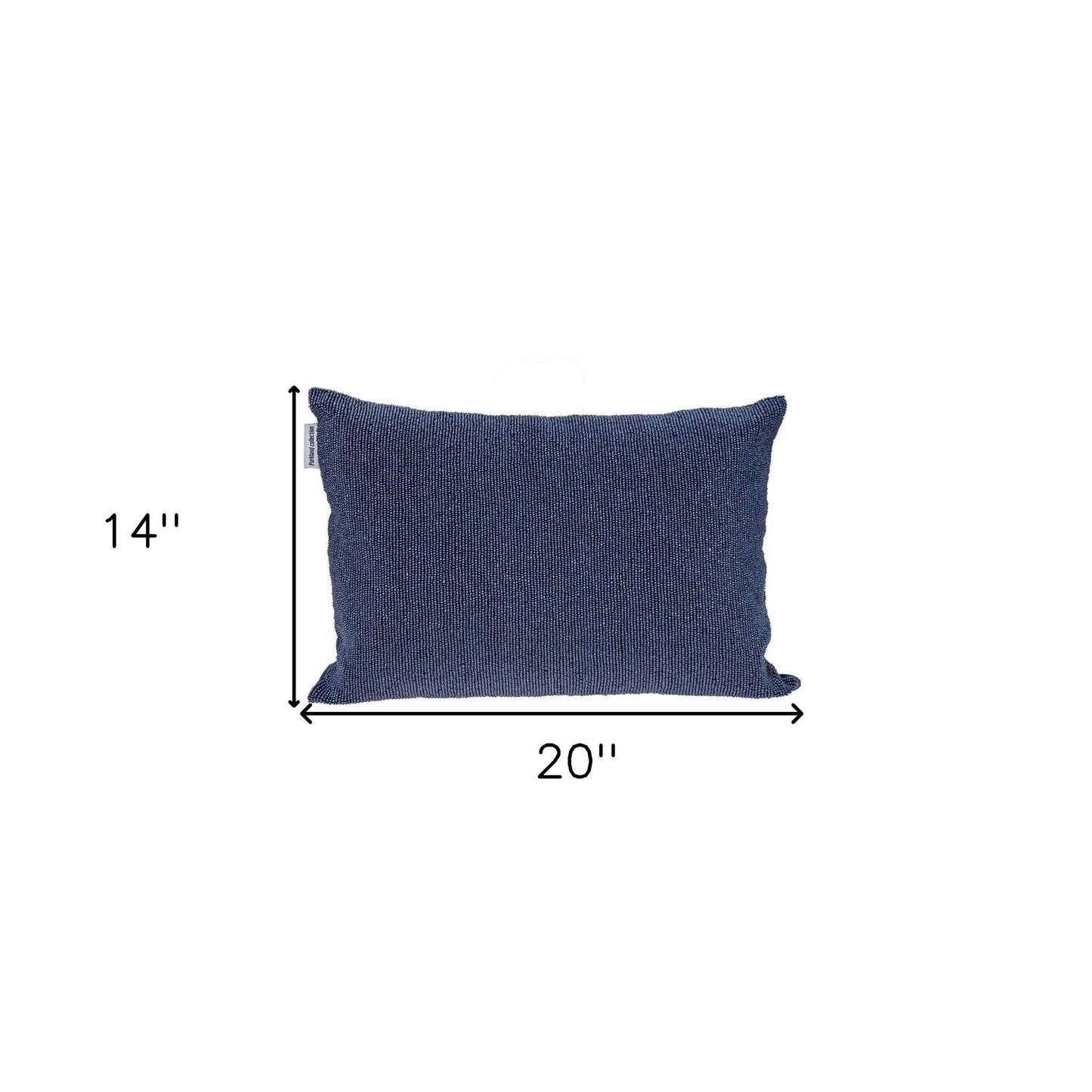 Shimmering Blue Beaded Luxury Throw Pillow - Homeroots - Flyclothing LLC
