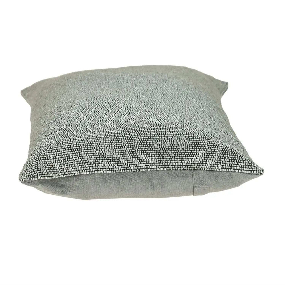 Shimmering Silver Beaded Luxury Throw Pillow - Homeroots - Flyclothing LLC