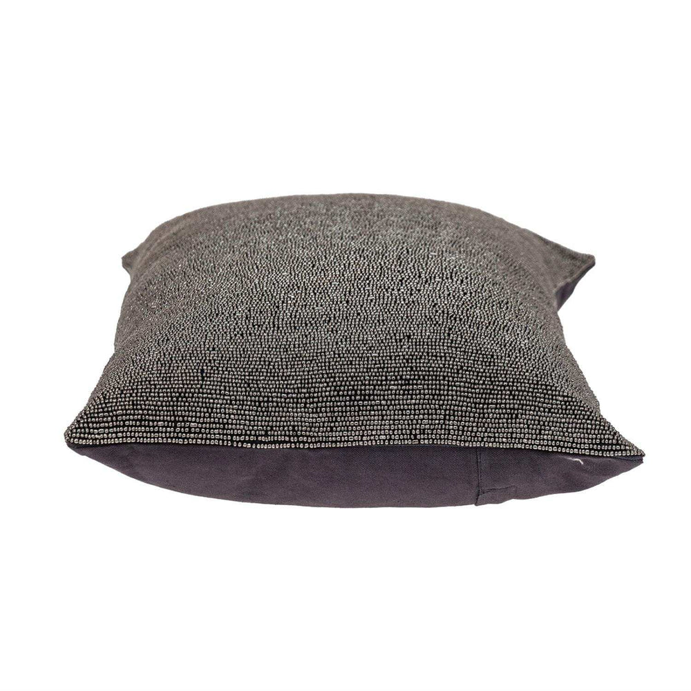 Shimmering Gray Beaded Luxury Throw Pillow - Homeroots - Flyclothing LLC