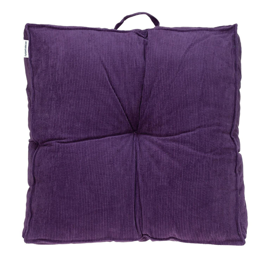 Corduroy Styled Purple Tufted Floor Pillow - Homeroots