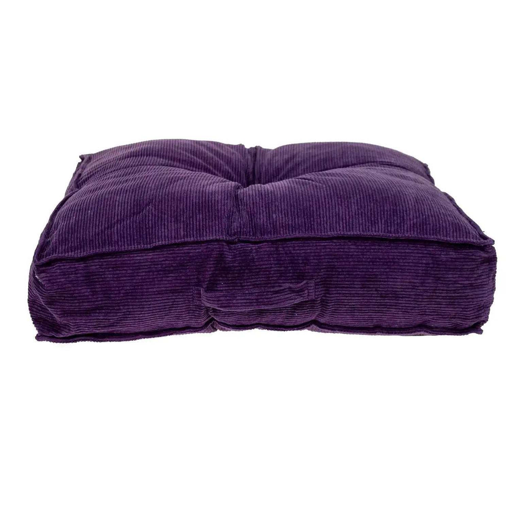 Corduroy Styled Purple Tufted Floor Pillow - Homeroots - Flyclothing LLC
