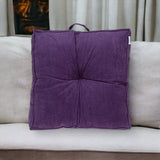 Corduroy Styled Purple Tufted Floor Pillow - Homeroots