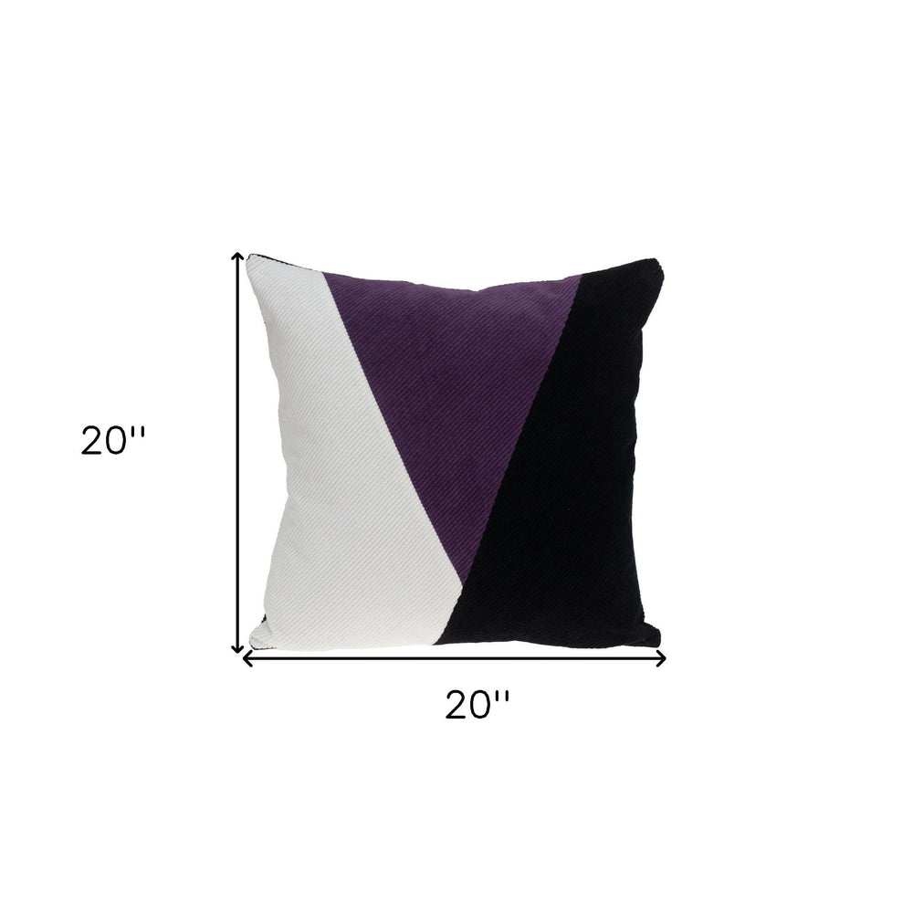 20" MULTICOLOR Cotton Blend Throw Pillow - Homeroots - Flyclothing LLC