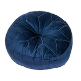 20" X 20" NAVY Round Velvet Throw Pillow - Homeroots