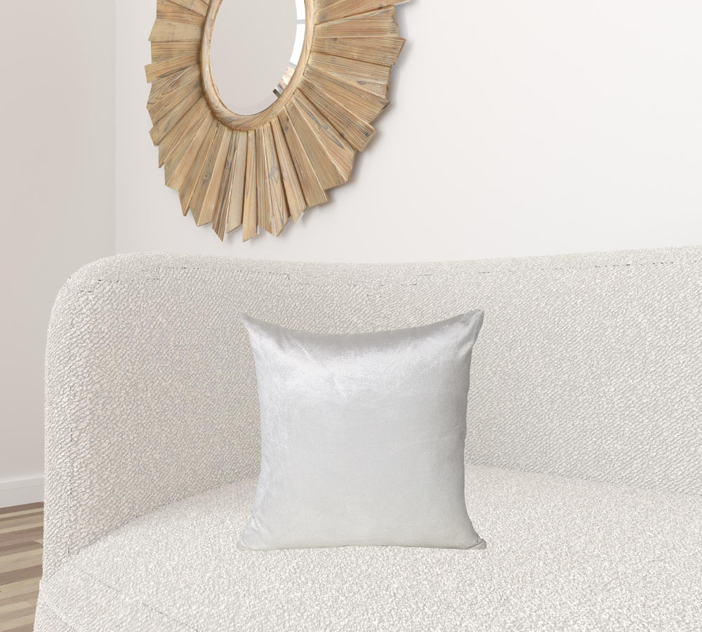 18" X 18" White Cotton Zippered Pillow - Homeroots - Flyclothing LLC