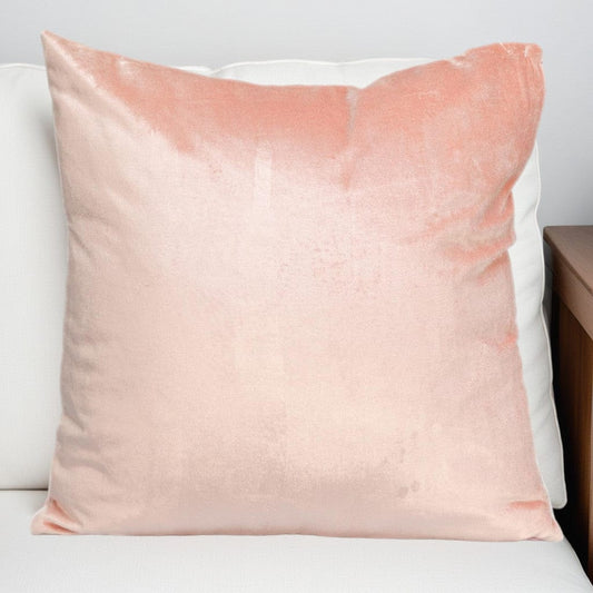 18" Pink Cotton Blend Throw Pillow - Homeroots