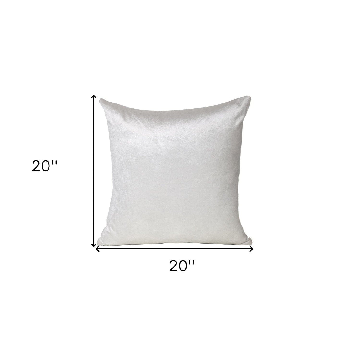 Classic 20" Solid Color White Soft Touch Throw Pillow - Homeroots - Flyclothing LLC