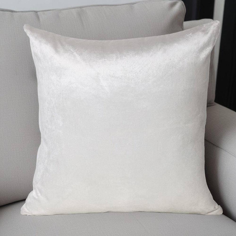 Classic 20" Solid Color White Soft Touch Throw Pillow - Homeroots - Flyclothing LLC