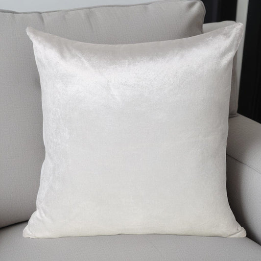 Classic 20" Solid Color White Soft Touch Throw Pillow - Homeroots