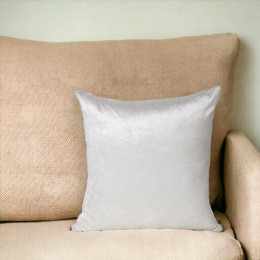 22" White Cotton Blend Throw Pillow - Homeroots