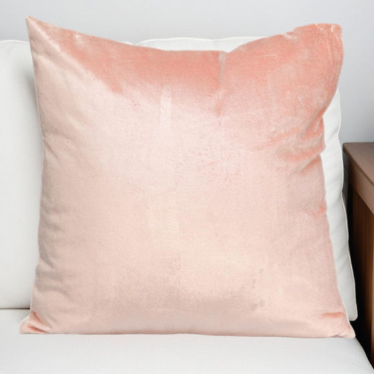 22" Pink Cotton Blend Throw Pillow - Homeroots